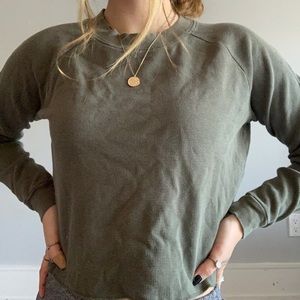 Green Brandy Melville cropped Longsleeve